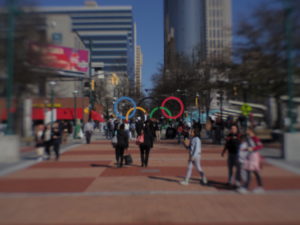 centennial olympic park atlanta georgia olympic rings